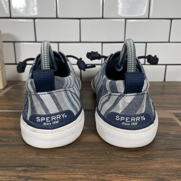 Sperry Pier Wave LTT Sneaker Womens Size 8.5 Shoes Navy Multicolor SeaCycled - Picture 5 of 13